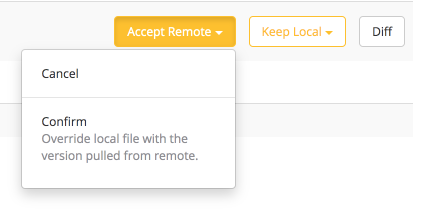 Remote Repositories - Pull from Remote Repository Conflict Resolution Accept Remote