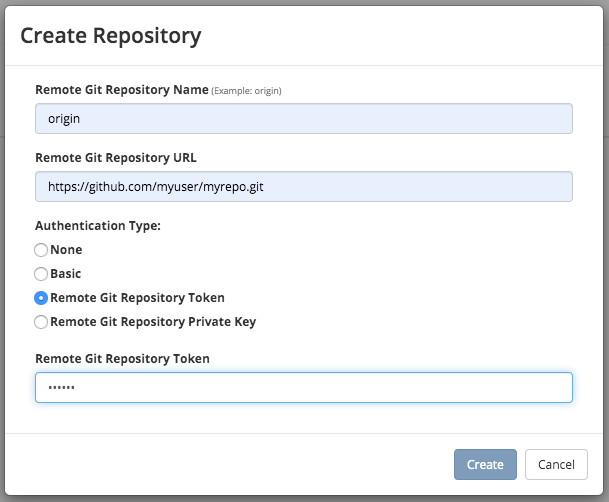 Remote Repositories - New Repository :align: center