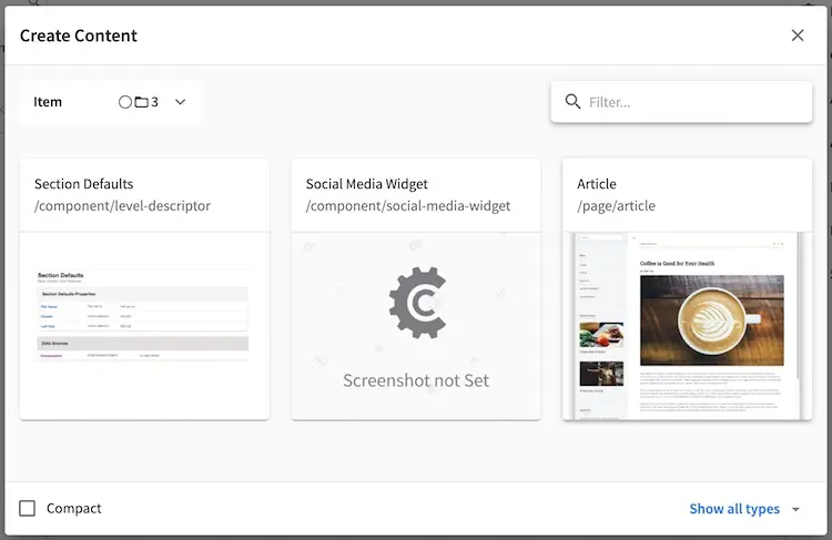 Your First Project - Select Page Template