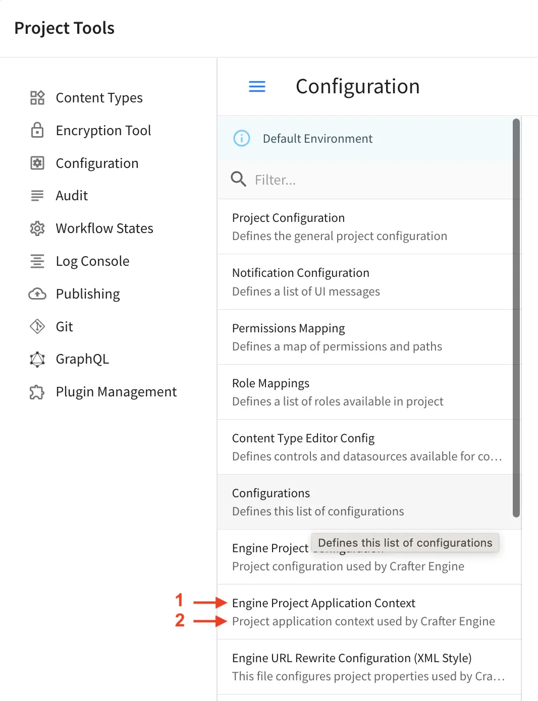 Configurations - Open Configurations