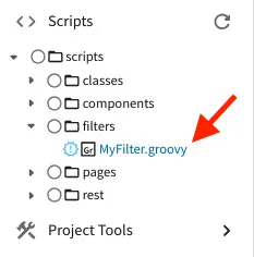 Working with Filters - Sidebar with the filter created