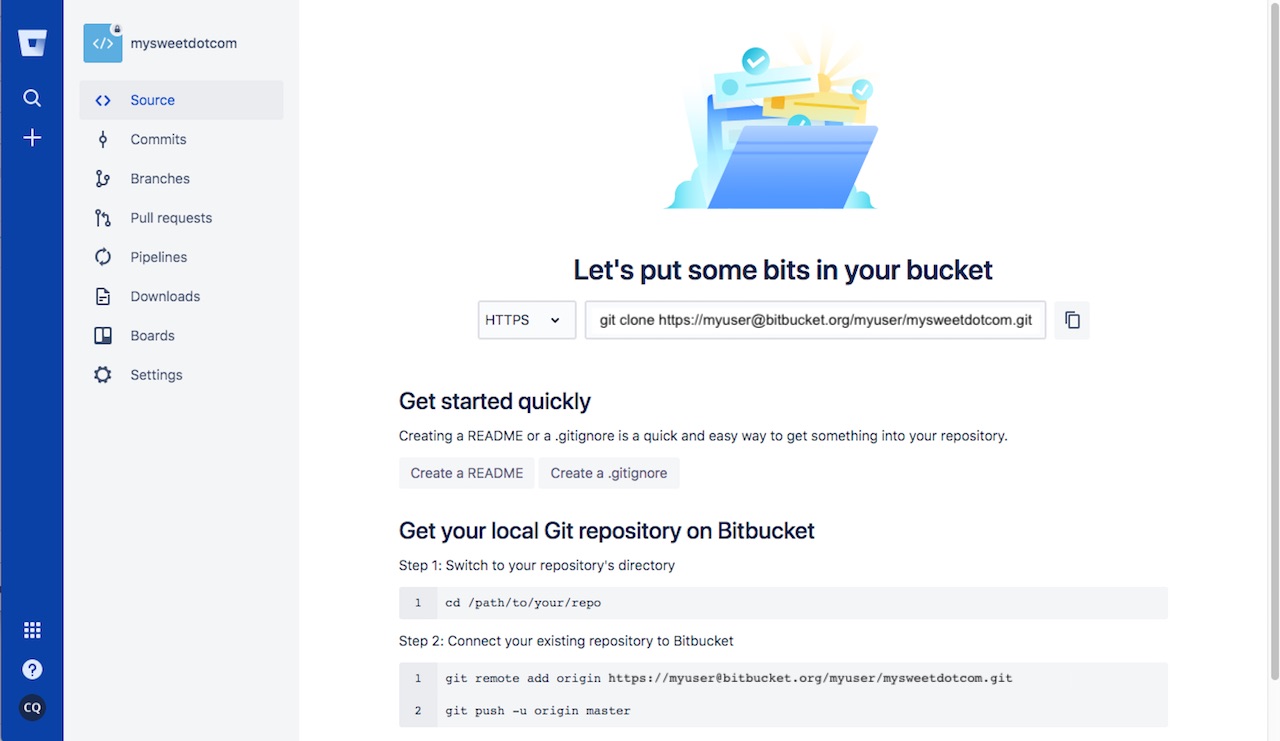 How-Tos - New project in BitBucket