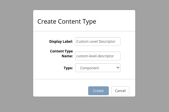 Content Inheritance - New level descriptor content type