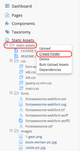 Static Assets - Create a Folder