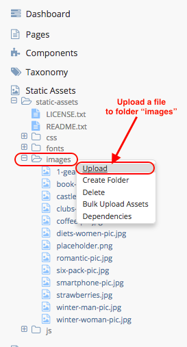 Static Assets - Upload a File