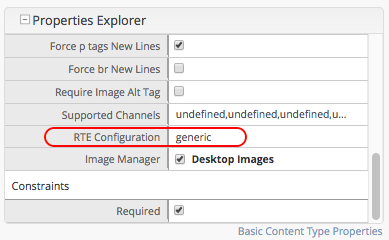 RTE Setup - Attach an RTE in a Form to an RTE Setup :align: center