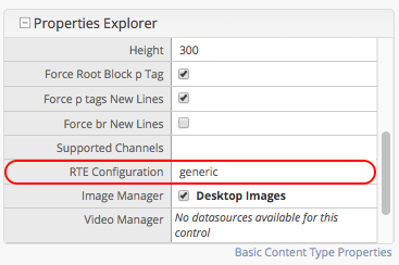 RTE Setup - Attach an RTE in a Form to an RTE Setup :align: center