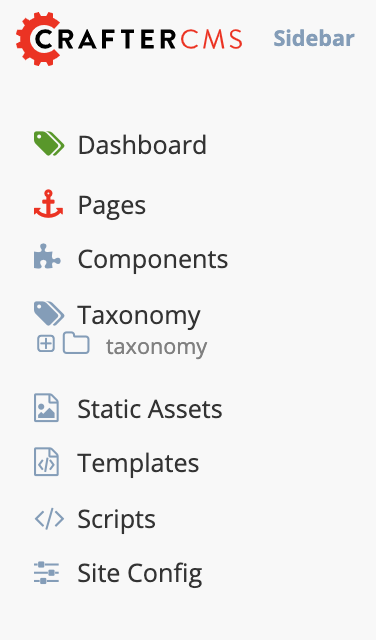 Configurations - Sidebar Configuration Module Default Colors and Icons Changed