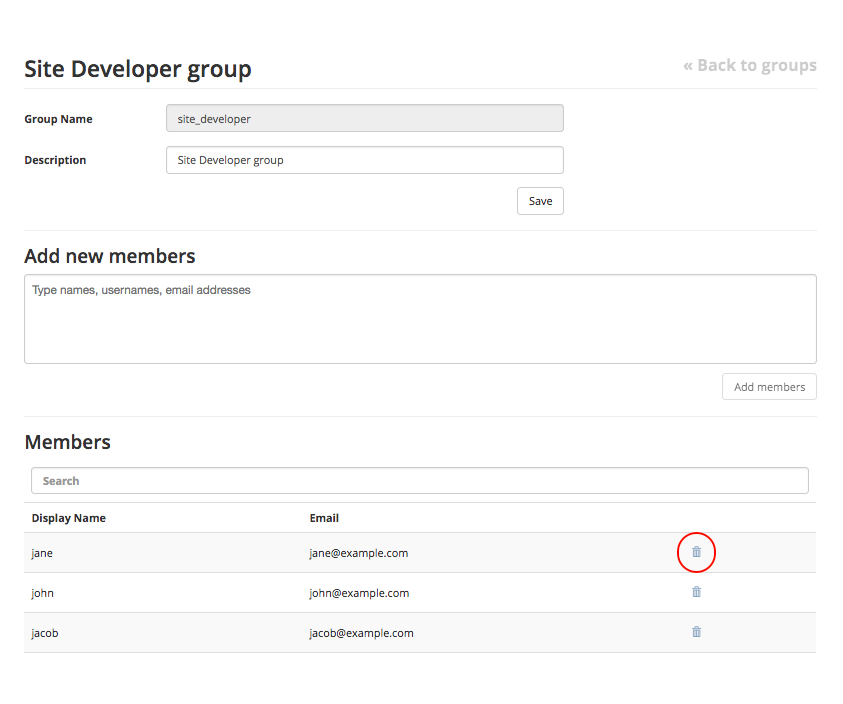 Site Config - Groups Remove Members