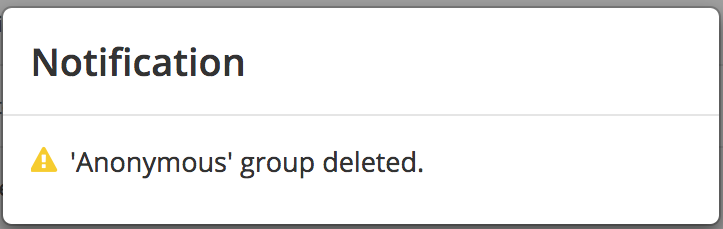 Site Config - Groups Removed Notification