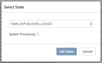 Site Admin - Site Config Select Workflow State Dialog