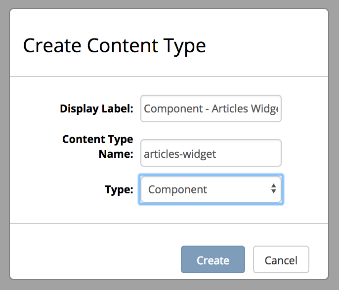 Template Create New Type Component Dialog