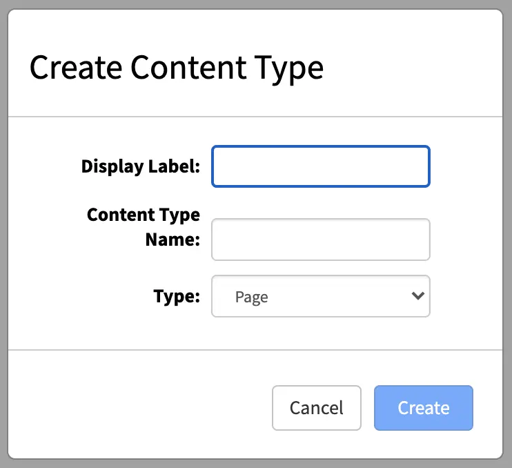 Project Config - Create Content Type