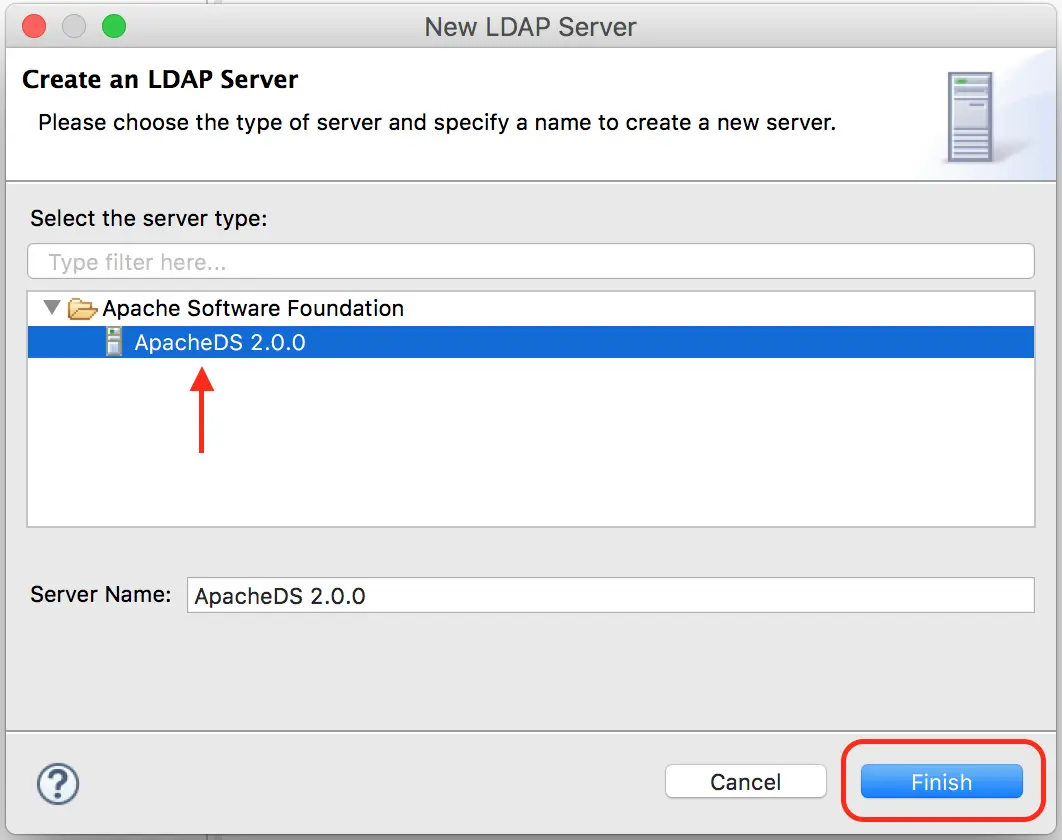 Apache Directory Studio - Create LDAP server