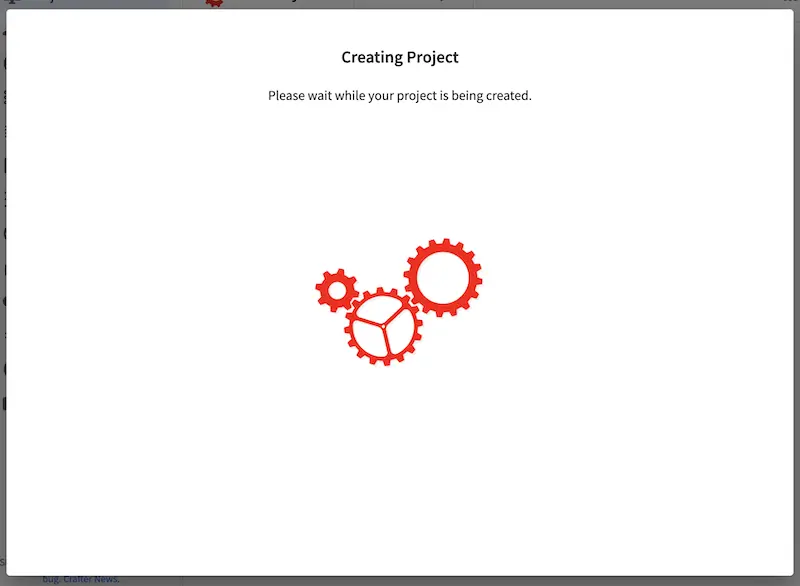 Your First Website - Creating a Project Spinner Dialog