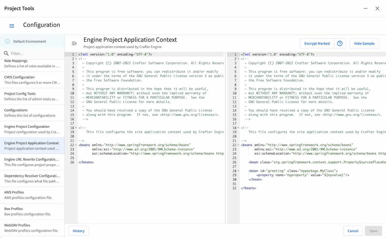 Engine Project Application Context