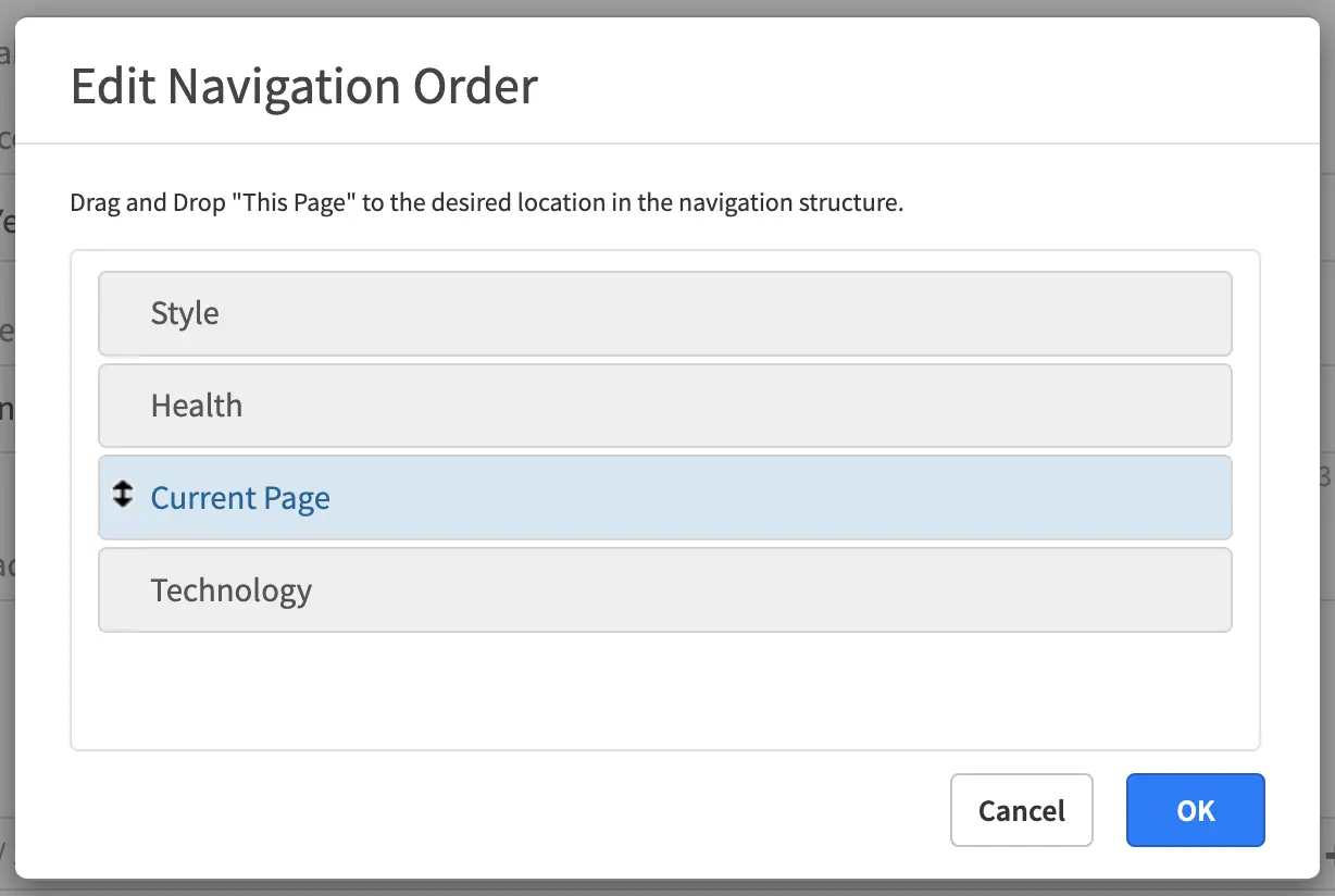 Form Control Page Order Control Example