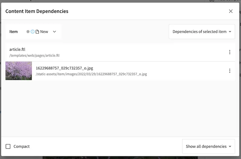 New article with image uploaded dependencies