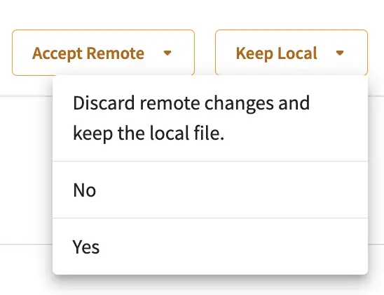 Git - Pull from Remote Repository Conflict Resolution Keep Local