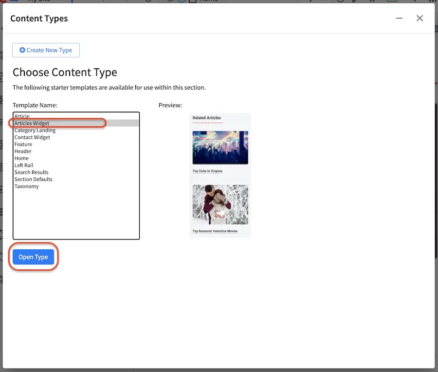 Targeting - Open Component Articles Widget