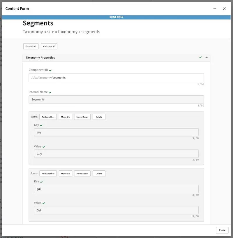 Targeting - Segments Taxonomy