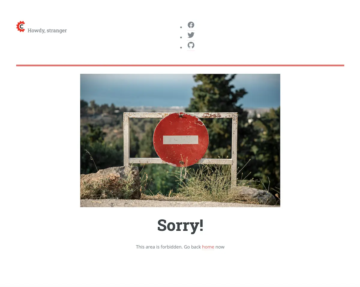 Website Editorial 403 Forbidden Custom Error Page