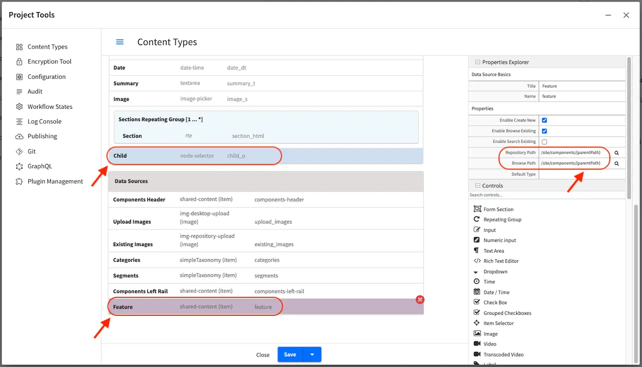 Form Engine Data Sources Example - {parentPath} Data Source Macro Configuration Example