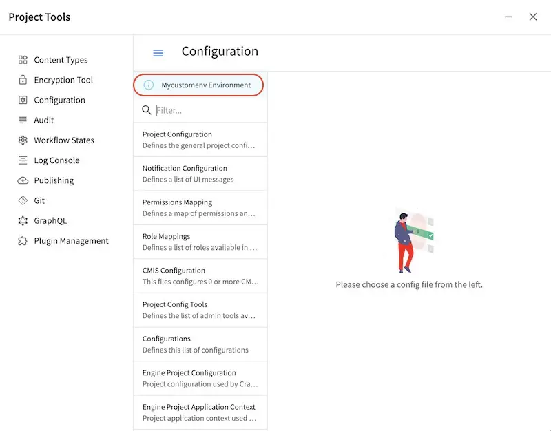 Active Environment Displayed in Project Config Configuration