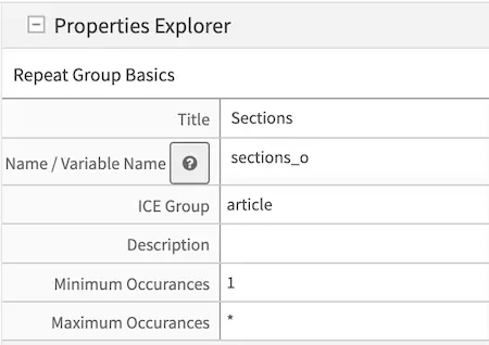 Form Control Repeating Group