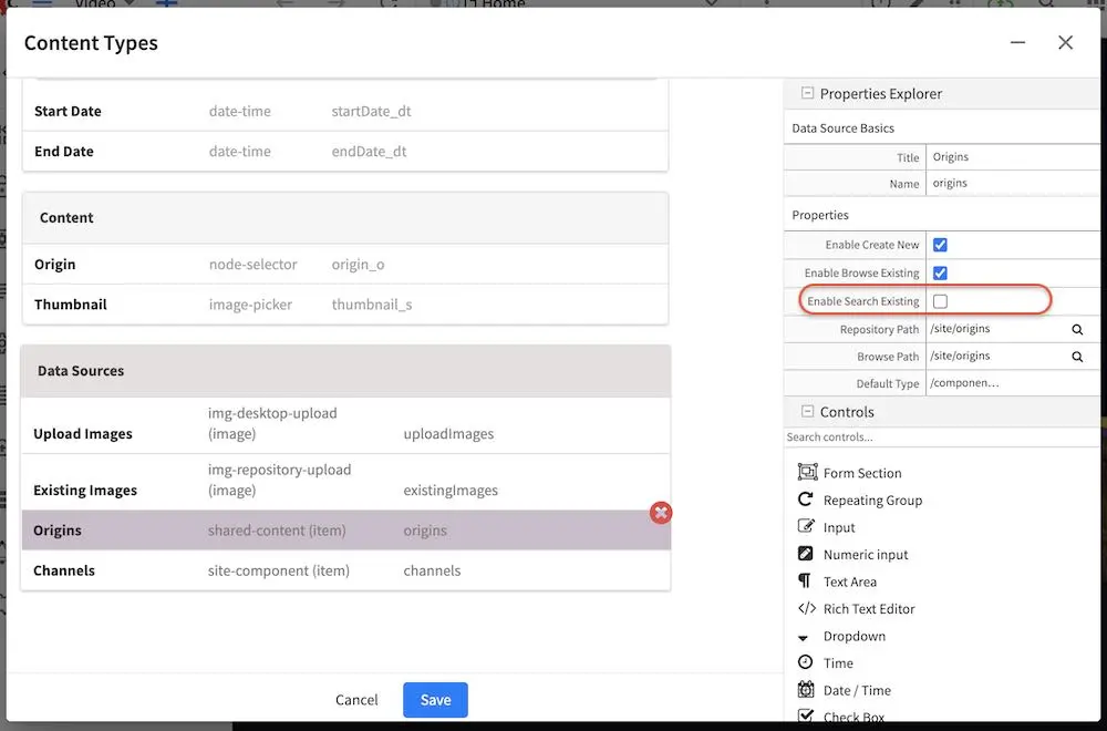 Form Engine Data Sources Example - Shared Content Data Source