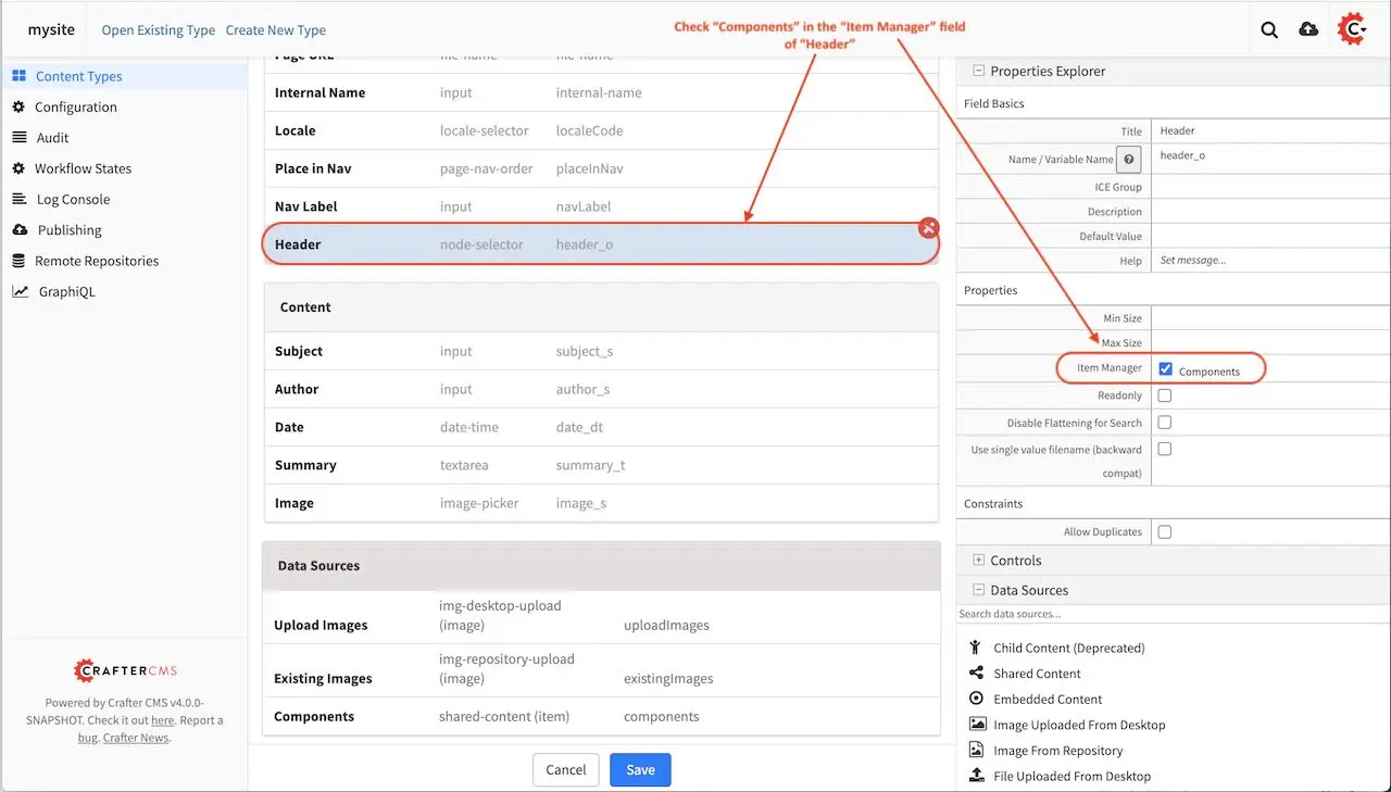 Template Check Item Selector Source :align: center