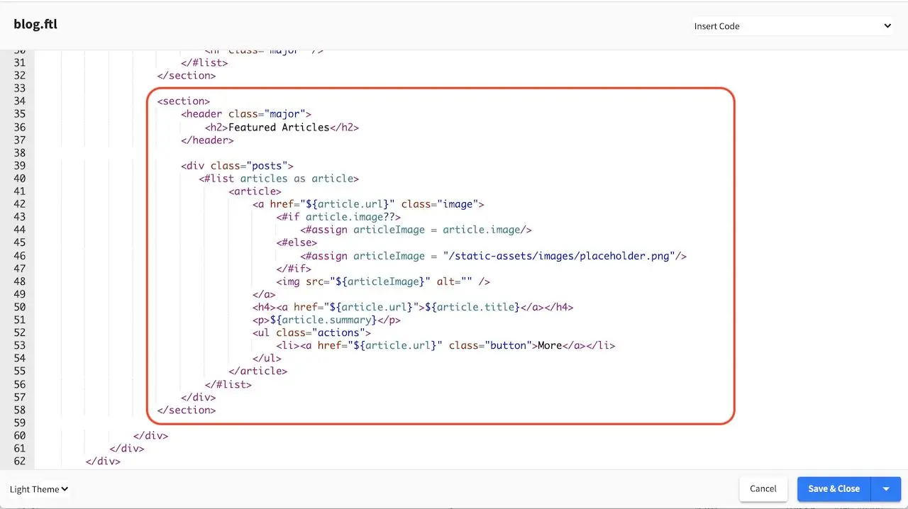 Template Modify FTL to Display Controller Script Output :align: center