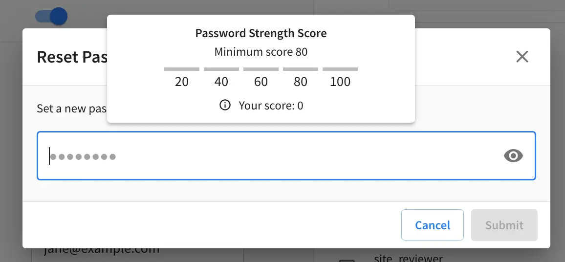 Users - Reset Password